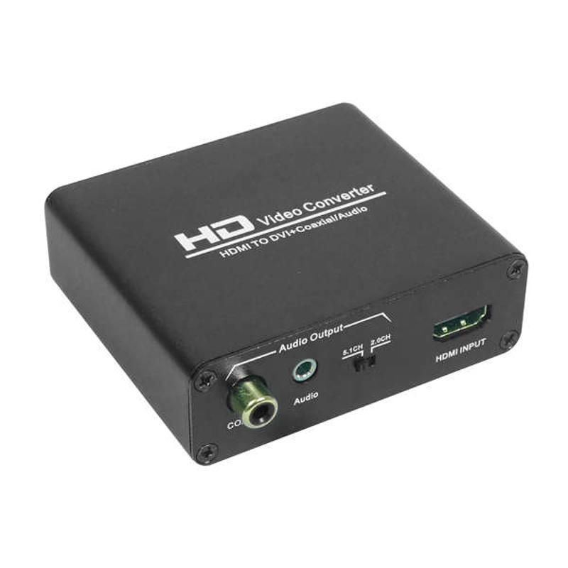 HDMI转DVI转换器带音频分离适用于任天堂Switch游戏机连接显示器