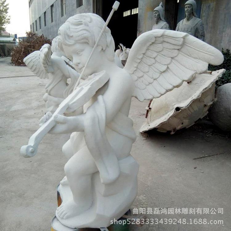 玻璃钢雕塑欧式小天使音乐人西方人物吹拉弹唱雕塑大型户外摆件1