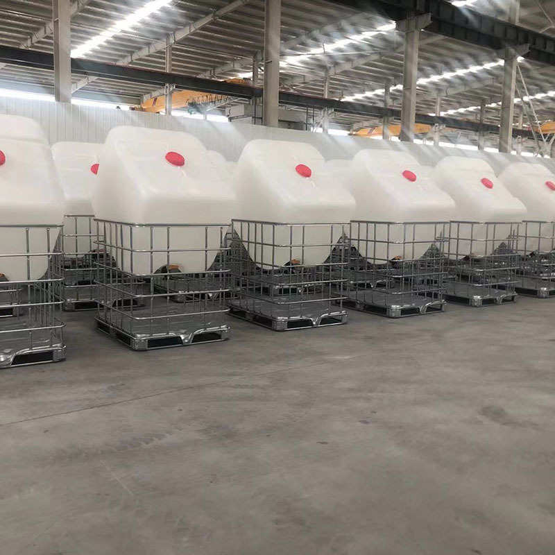 厂家供应加厚塑料方形吨桶1000升集装桶 IBC叉车周转桶集装塑料