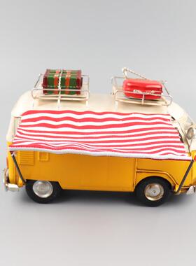 复古大众旅游巴6030士车型铁艺柜怀旧车模酒吧客厅汽橱窗创意装饰