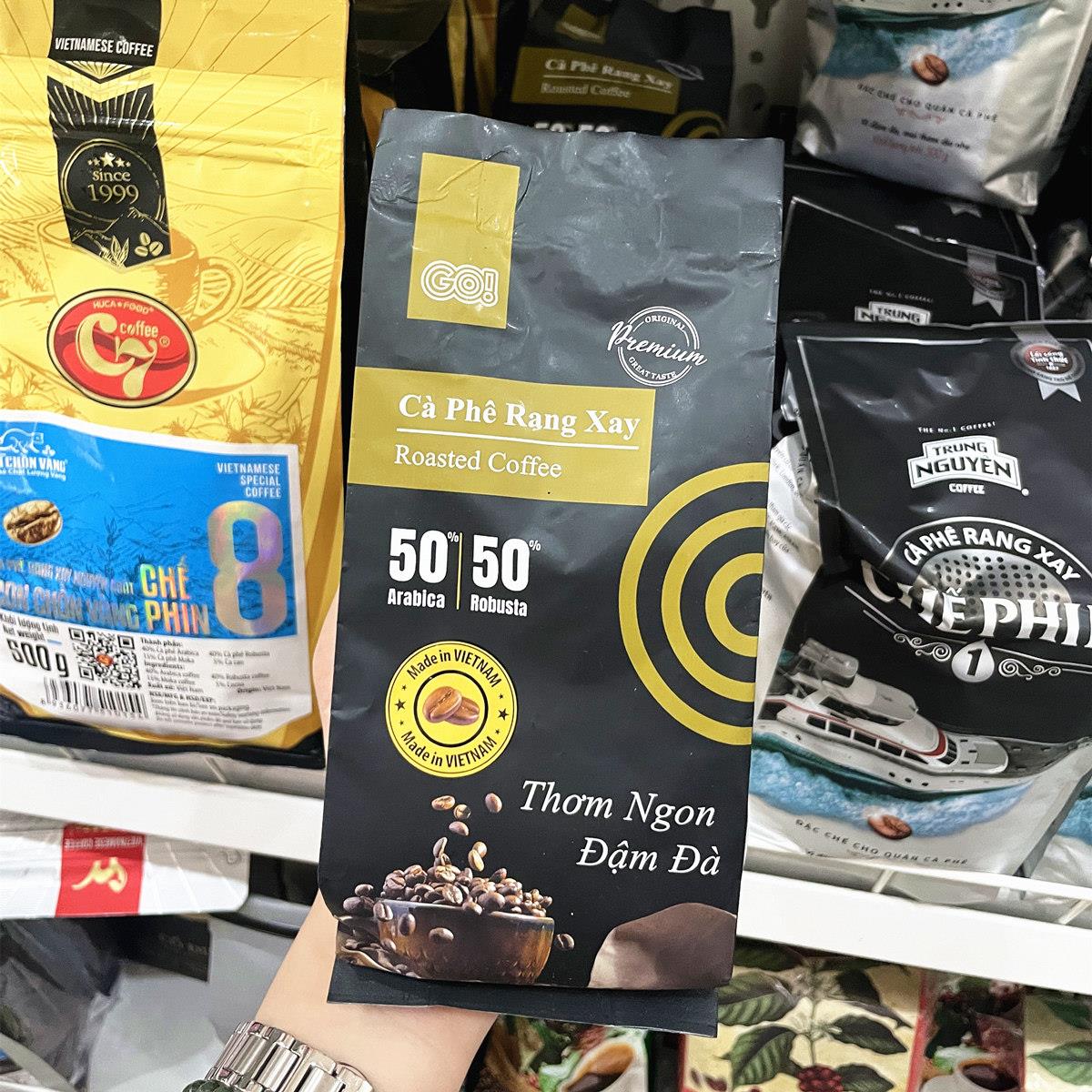 越南GO!阿拉比卡50%罗布斯塔50%拼配烘焙研磨咖啡粉200g滴壶咖啡