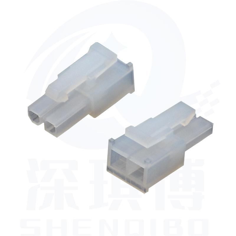 2X4.mm间距连接器5557排公壳胶壳对插带扣插PON头2P3P4P5P6M单P