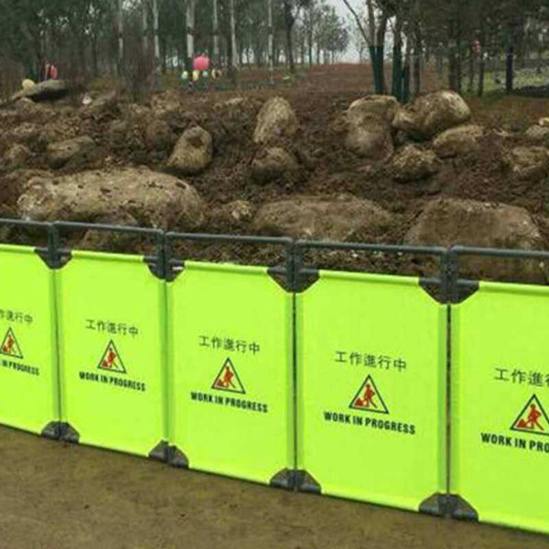 折叠布艺围栏 市政警示隔离栏安全围栏 电梯维修围挡施工移动护栏图片