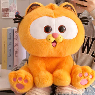 正版加菲猫玩偶小猫咪公仔女孩睡觉抱枕毛绒玩具娃娃挂件生日礼物