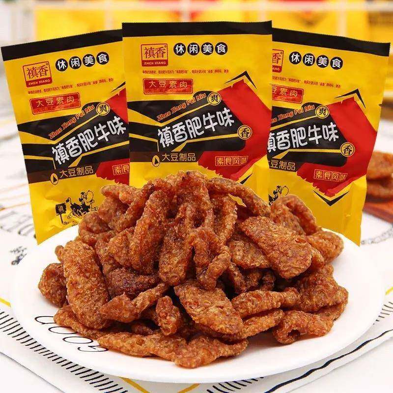 祯香肥牛味香菇肥牛手撕素肉8090后怀旧宿舍小卖部网红零食素肉