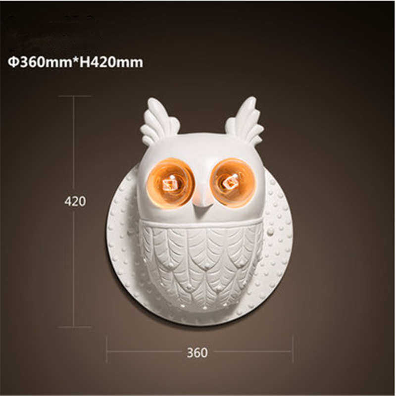 北欧客餐厅卧室床头背景墙灯现代简约创意个性动物猫头鹰壁灯,家装灯饰光源,壁灯,淘宝优惠券,粉丝福利购,淘宝优惠卷