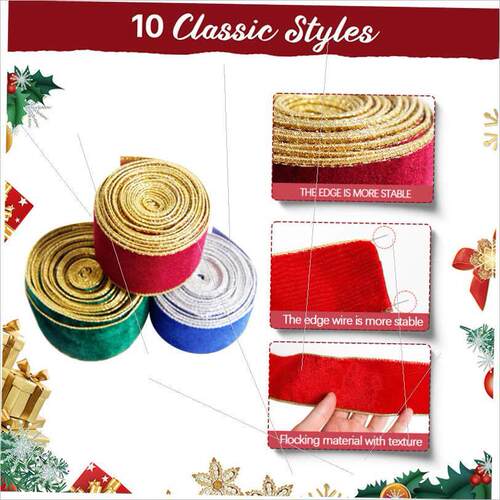 Christmas ribbon Christmas tree gift box wrapping webbing