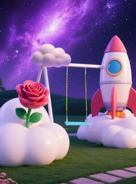 户外打卡云朵帽子秋千商场园林景观小品草坪装饰摆件