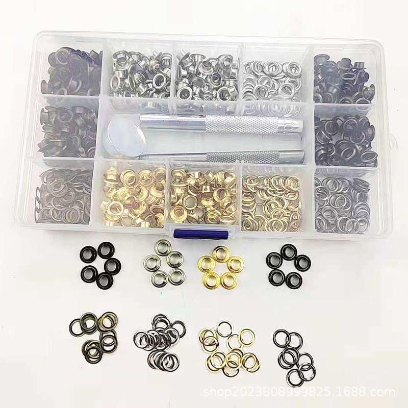 300#内径5mm气眼400套装鸡眼汽眼安装工具鸡眼扣鞋眼扣供跨境货源
