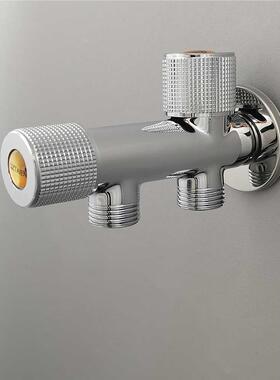 卫生间马Bedouin/桶一进分二出三角阀洗双开全关双控自动衣机4螺