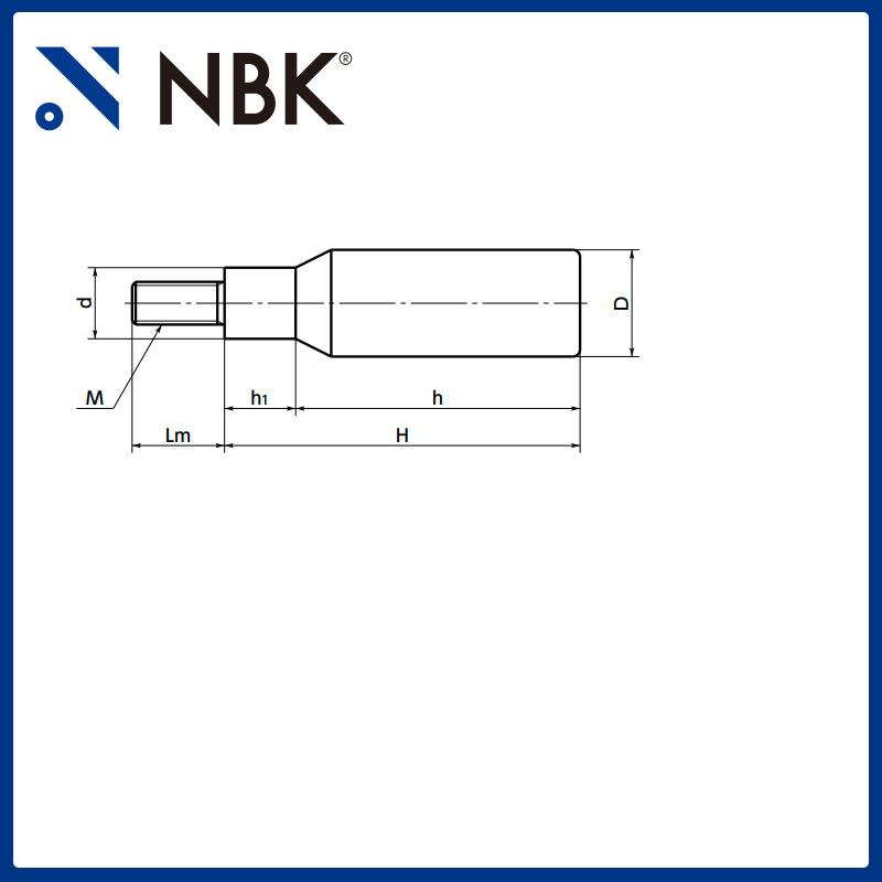 NBK HS 直型固定握柄铝合金外螺纹轻量手柄 机械零件配件工厂直售