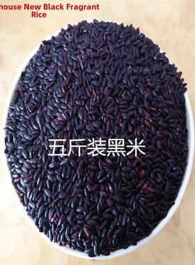 新疆包邮新货黑香米（五斤装）一件黑米黑米饭五谷杂粮米农家黑香