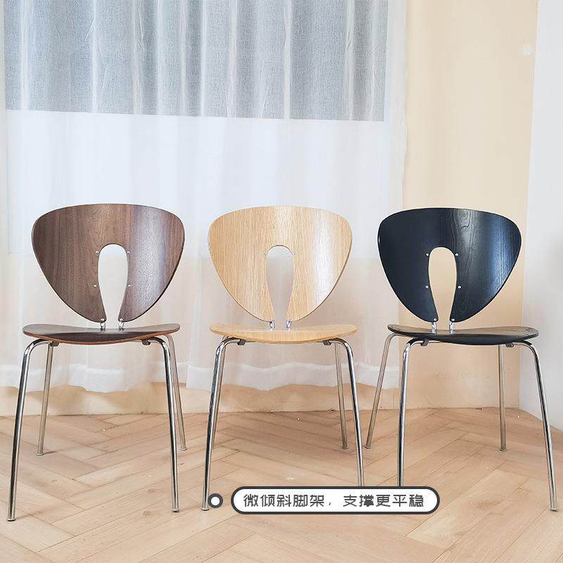 北欧设计师斗篷椅家用小户型餐椅现代简约靠背贝壳椅子化妆书桌椅