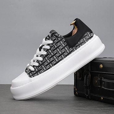 iFashion男鞋~2026夏季格子布鞋厚底韩版百搭透气低帮休闲帆布鞋