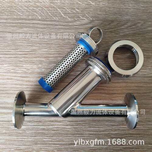 【厂家直供】304不锈钢快装Y形过滤器卫生级卡箍式斜插y型耐腐蚀