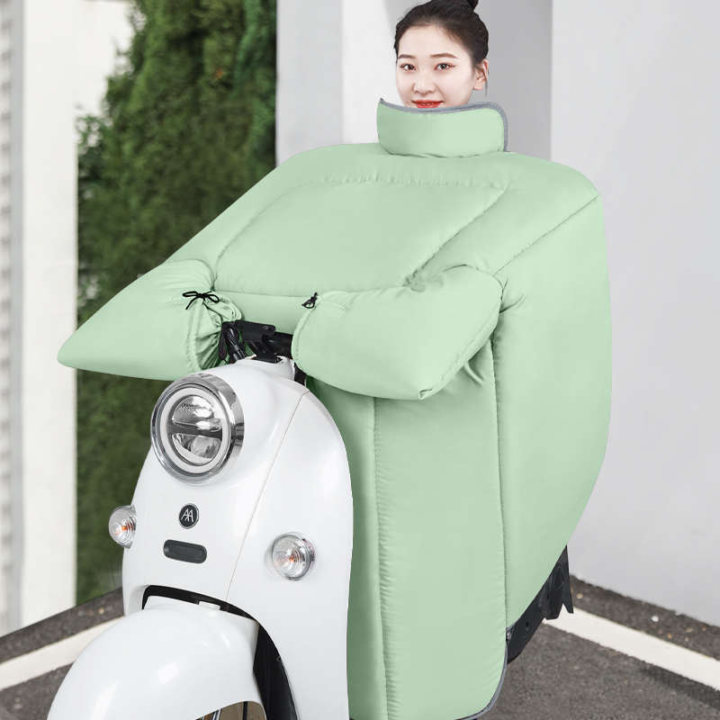 电动车冬天挡风被加绒加厚保暖摩托车防雨罩大电瓶车防风被PU冬季