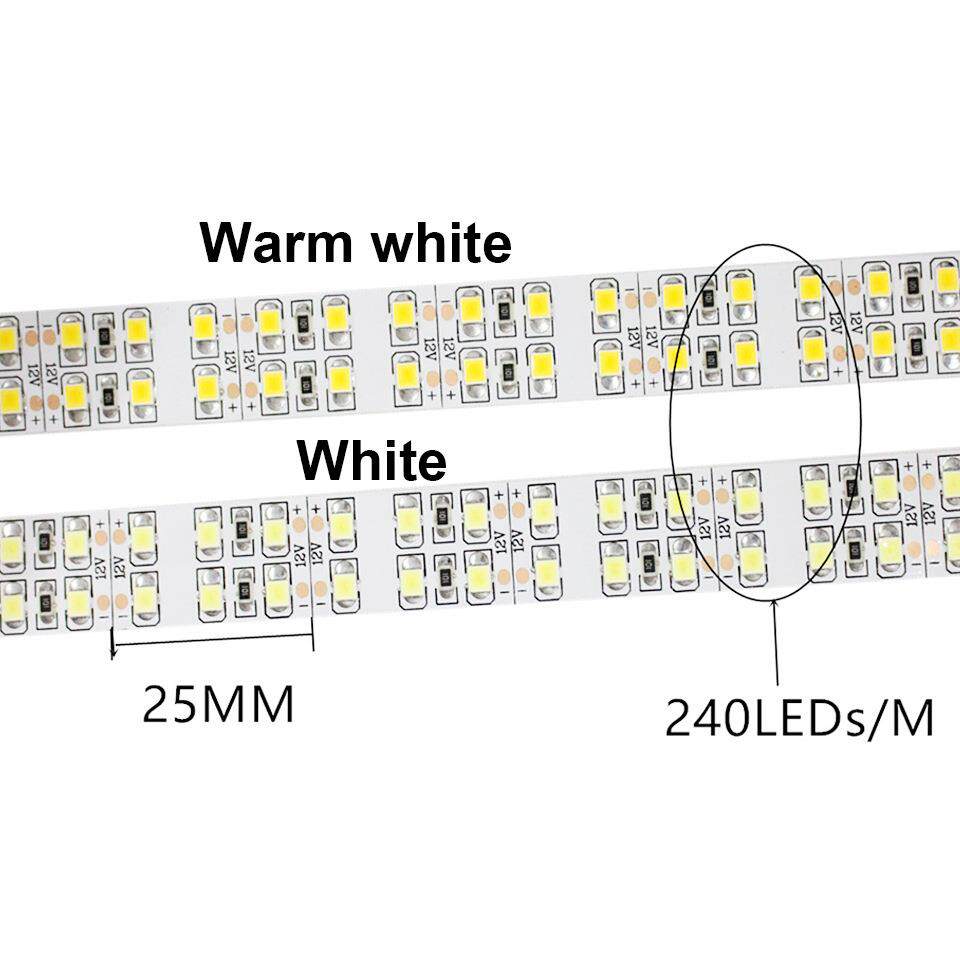 3528双排灯带240珠每米套管防水柜台吊顶暗槽低压led高亮度灯条