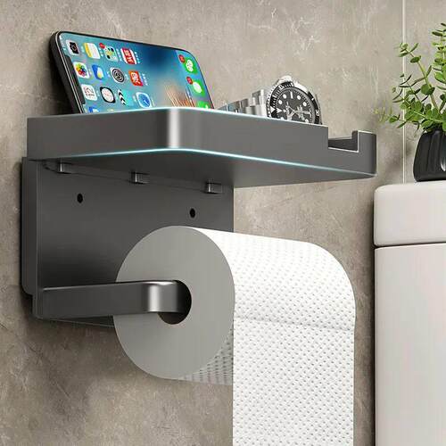 Toilet Paper Holder Plastic Storage Rack Kitchen Towel Place