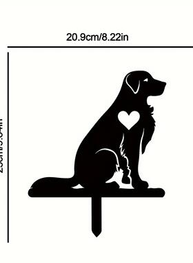 铁艺铁制工艺品聪明狗花园桩铁艺剪影金属庭院标牌庭院艺术