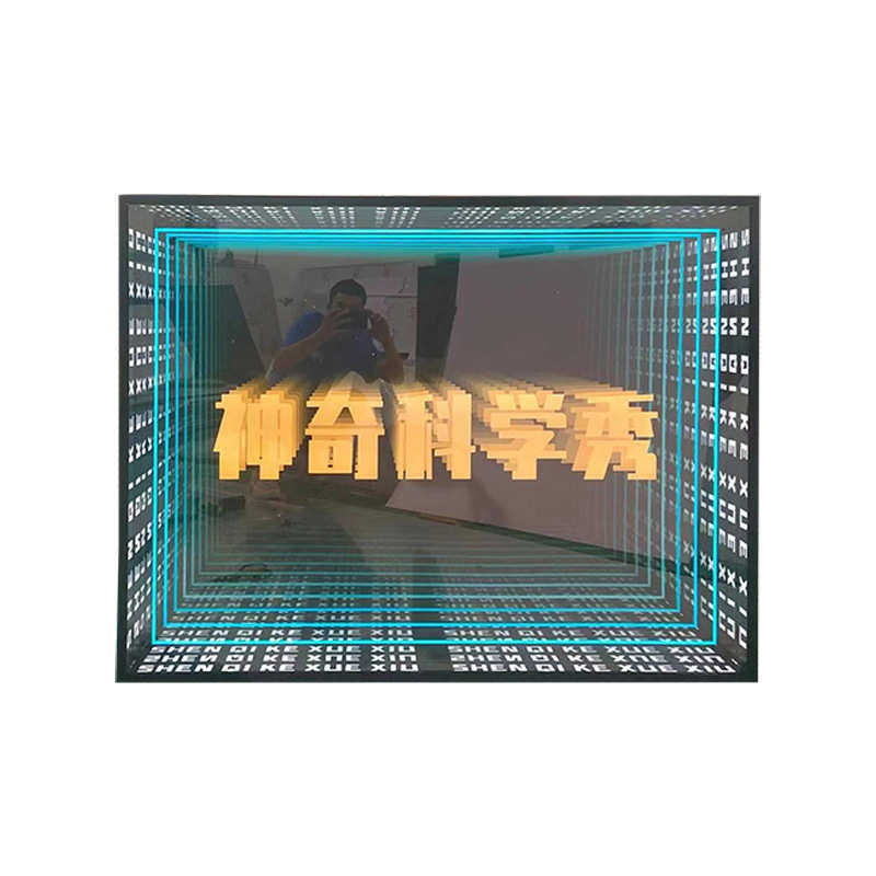 新款LED深渊镜霓虹灯造型酒吧千层镜网红深渊镜背景墙灯箱发光字