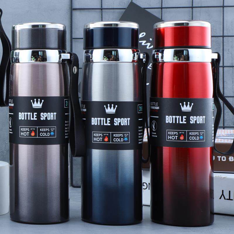新款 316不锈钢保温杯 户外大容量便携泡茶杯车载旅行保温壶800/