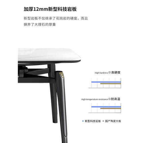 A10L缩岩板变餐桌椅组311#伸合可圆桌大理石家用小型微晶石户折叠