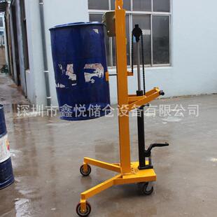 450KG升高1.1米脚踏式 液压油桶搬运车简易手动油桶堆高车