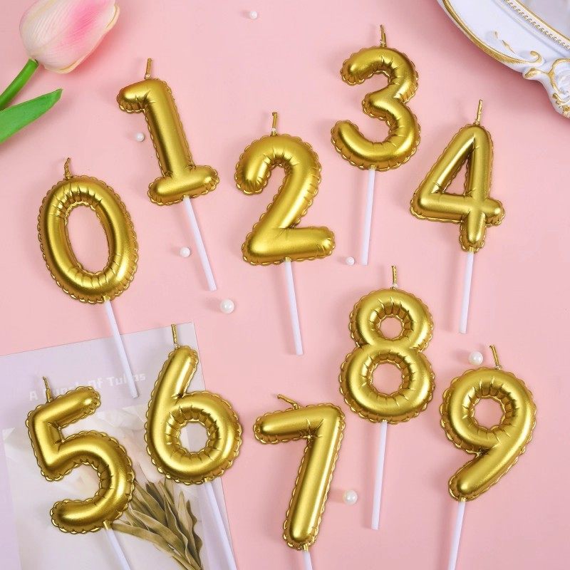 ins风金色气球数字蜡烛周岁浪漫氛围感生日蛋糕装饰摆件插牌插件,家居饰品,蜡烛/蜡片,淘宝优惠券,粉丝福利购,淘宝优惠卷