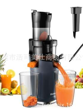跨境大口径原汁机慢速榨汁机冰沙机家用电动慢榨果汁机Slowjuice