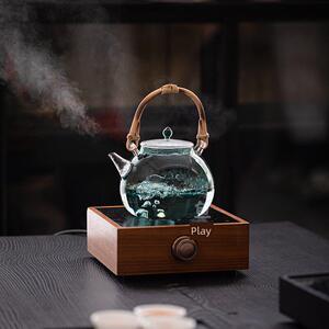 鱼戏耐热玻璃大容量煮茶壶彷古兰亭壶提梁壶泡茶壶烧水壶电陶炉