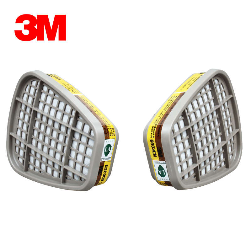 3M 6003CN过滤盒 防有机蒸汽 酸性气体 滤毒盒 配面具面罩使用