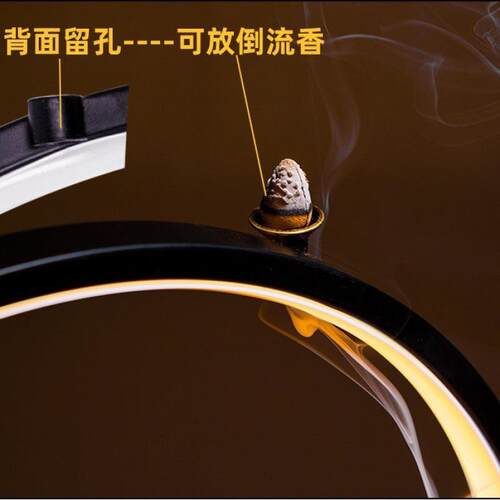 跨境实木底座三色光圈发光展示木质工艺品托架底托木底座中式摆件