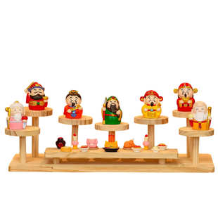 物福装饰品卡财神摆设五路客厅喜玄关好小家居通国潮神仙桌面展架