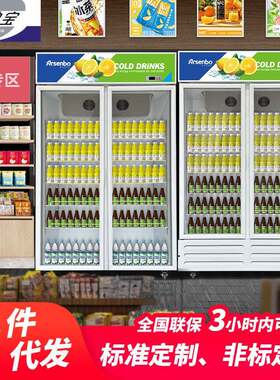 雅绅宝厂家直供药品阴凉柜便利店超市三门商用冷柜立式风冷饮料柜