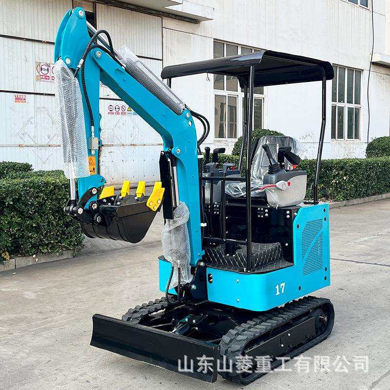 【外贸出口】 17型小型挖掘机工程破碎家用小钩机农用微型挖土机