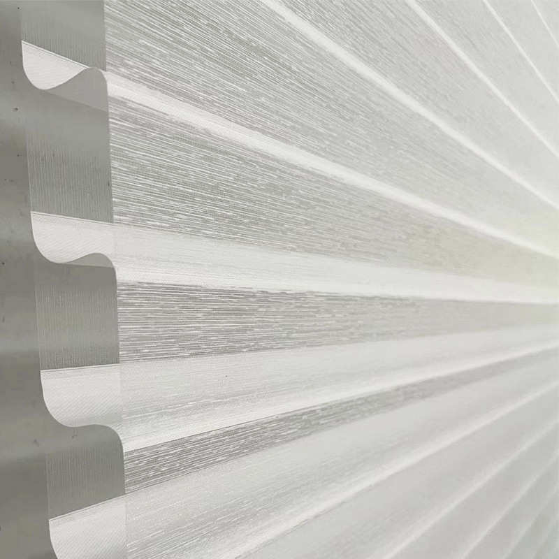 智能香格里拉帘百叶窗帘免打孔 卧室卫生间柔纱帘遮光卷帘拉