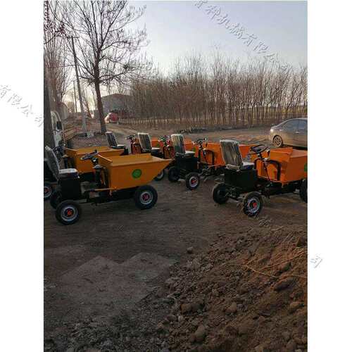 座驾式电动四轮翻斗车 工地砂石运输小推车 建筑生活垃圾搬运车