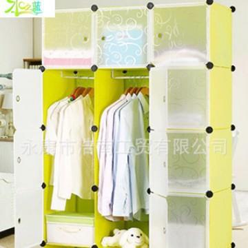 简易SYV衣柜塑料收组合储纳物室成人卧简约现代衣柜