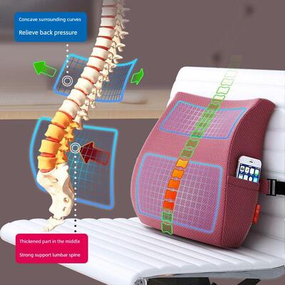 Orthopedic Memory Foam Seat Back Cushion Set Waist Support