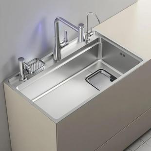 青菜式家MM特厚槽日304压纹不5锈钢大单水水槽厨房洗菜盆洗碗盆套