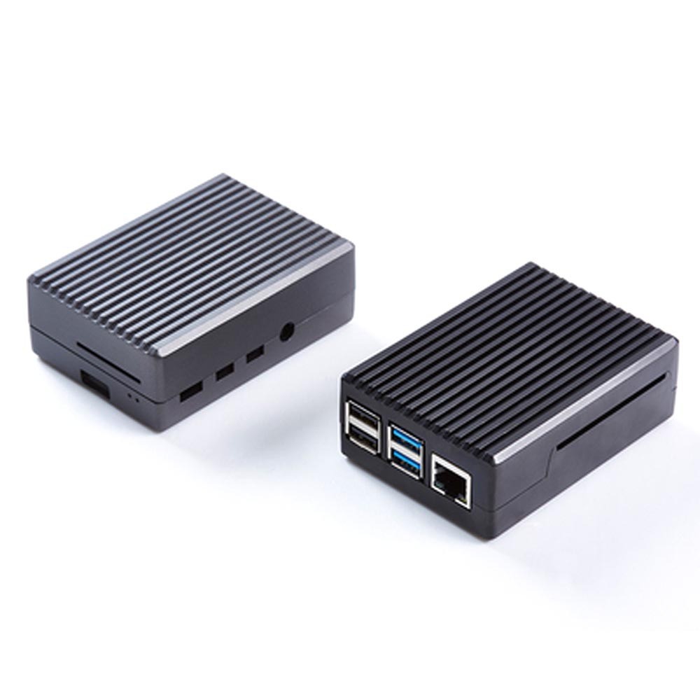 树莓派4b散热外壳金属4代壳子raspberry pi4主板铝合金保护壳配件