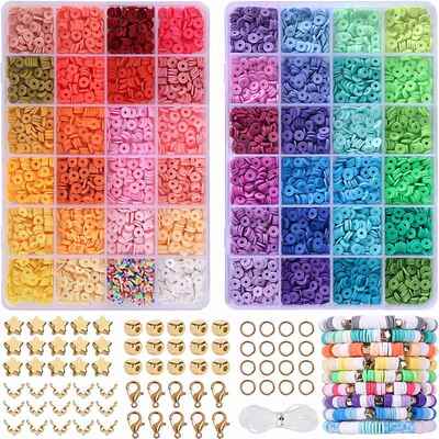 2400pcs Acrylic Pony Kandi Beads Kit Large Hole Hair Beads