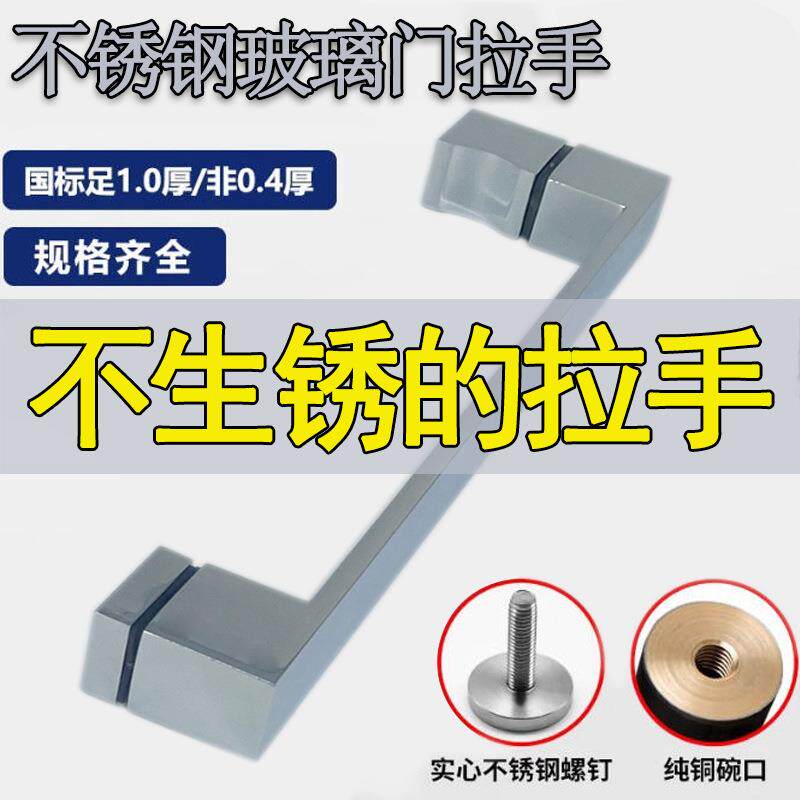 创新金属装饰淋浴房卫浴拉手拉丝亮光浴室玻璃门不锈钢小拉手