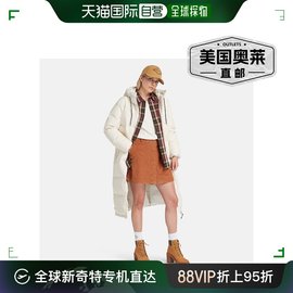 timberland女式再生羽绒长款羽绒服，-烟白色美国奥莱直发