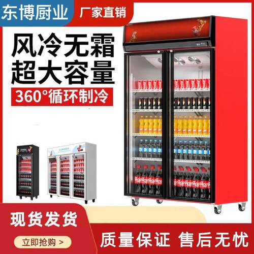 饮料柜冷藏保鲜柜冰箱商用啤酒超市立式单双三门冷藏柜啤酒柜锁鲜