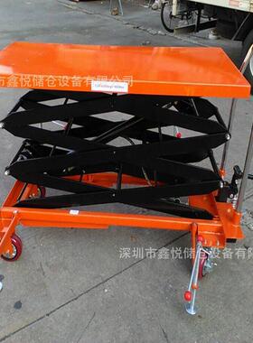 移动式手动液压平台车00kg/米手动升降平台车脚踩升降台车