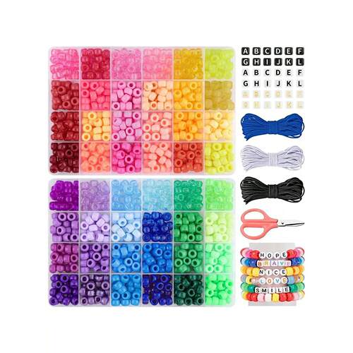 300/500pcs Rainbow Beads for DIY Jewelry, Necklaces, Bracele