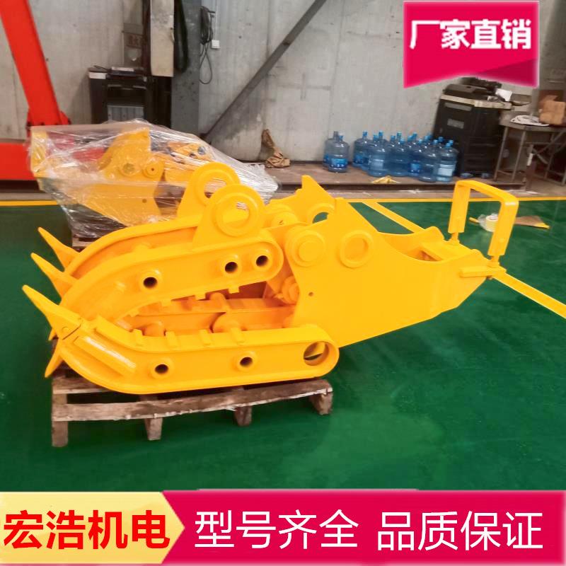 挖机属具机械抓木器20吨多功能五齿抓夹机套臂式多齿棉花夹