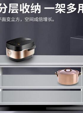 不锈厨钢工台518多功能收纳置物架饭店包师操作台作打打荷台多层