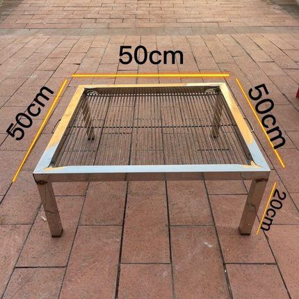 速发现货户外烧不锈钢烤架子商用摆摊烧烤桌家用烧烤炉取暖炭火盆